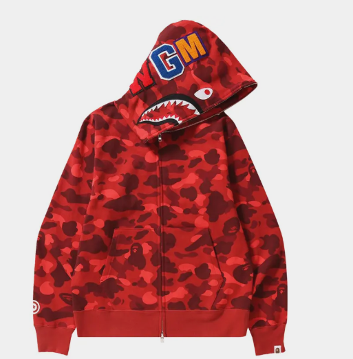 Bape red hoodie